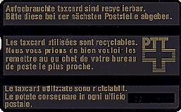 Carte optique P23 - dos